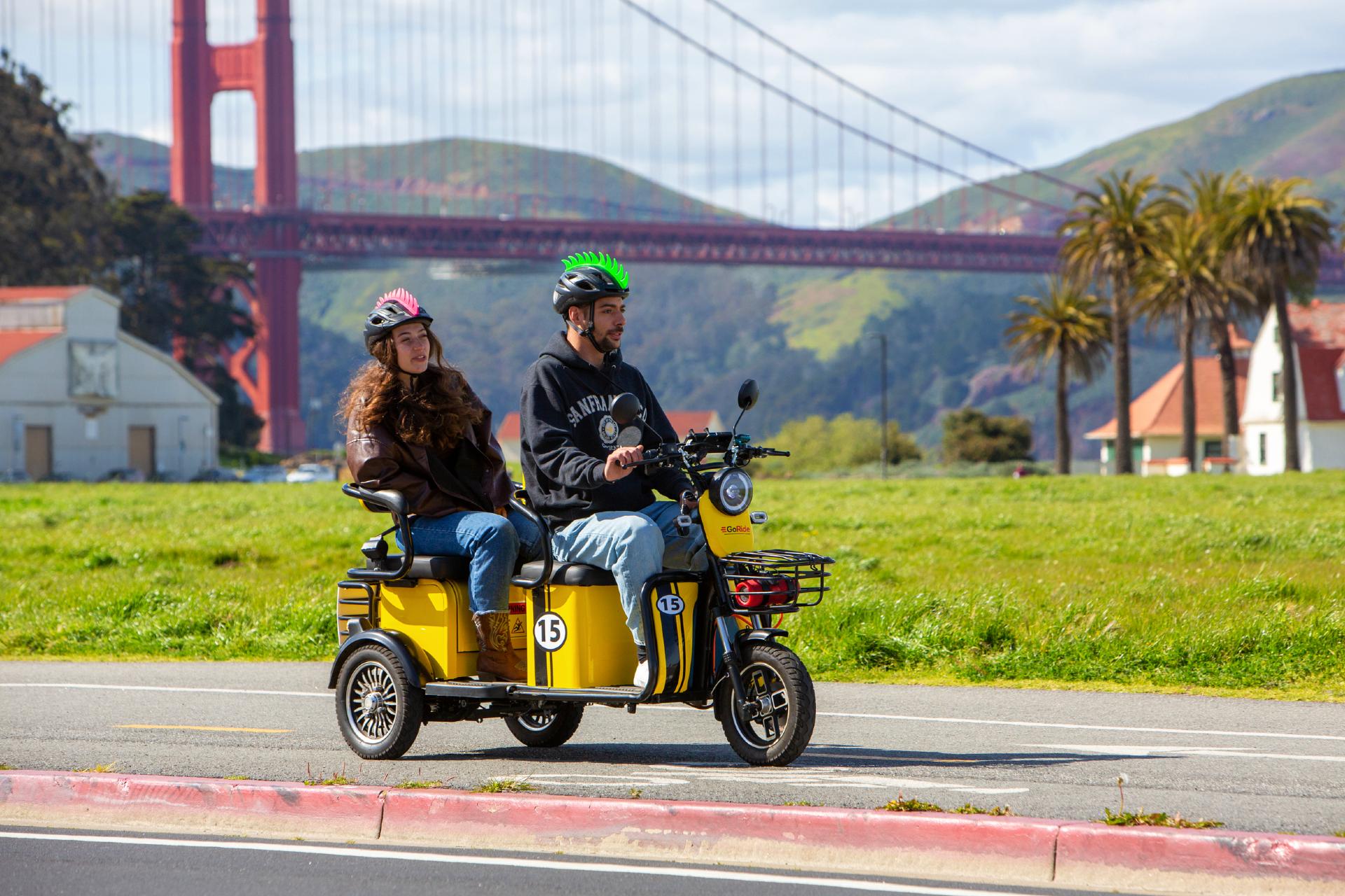 Electric Scooter Rentals with GPS Storytelling Tour to the Golden Gate